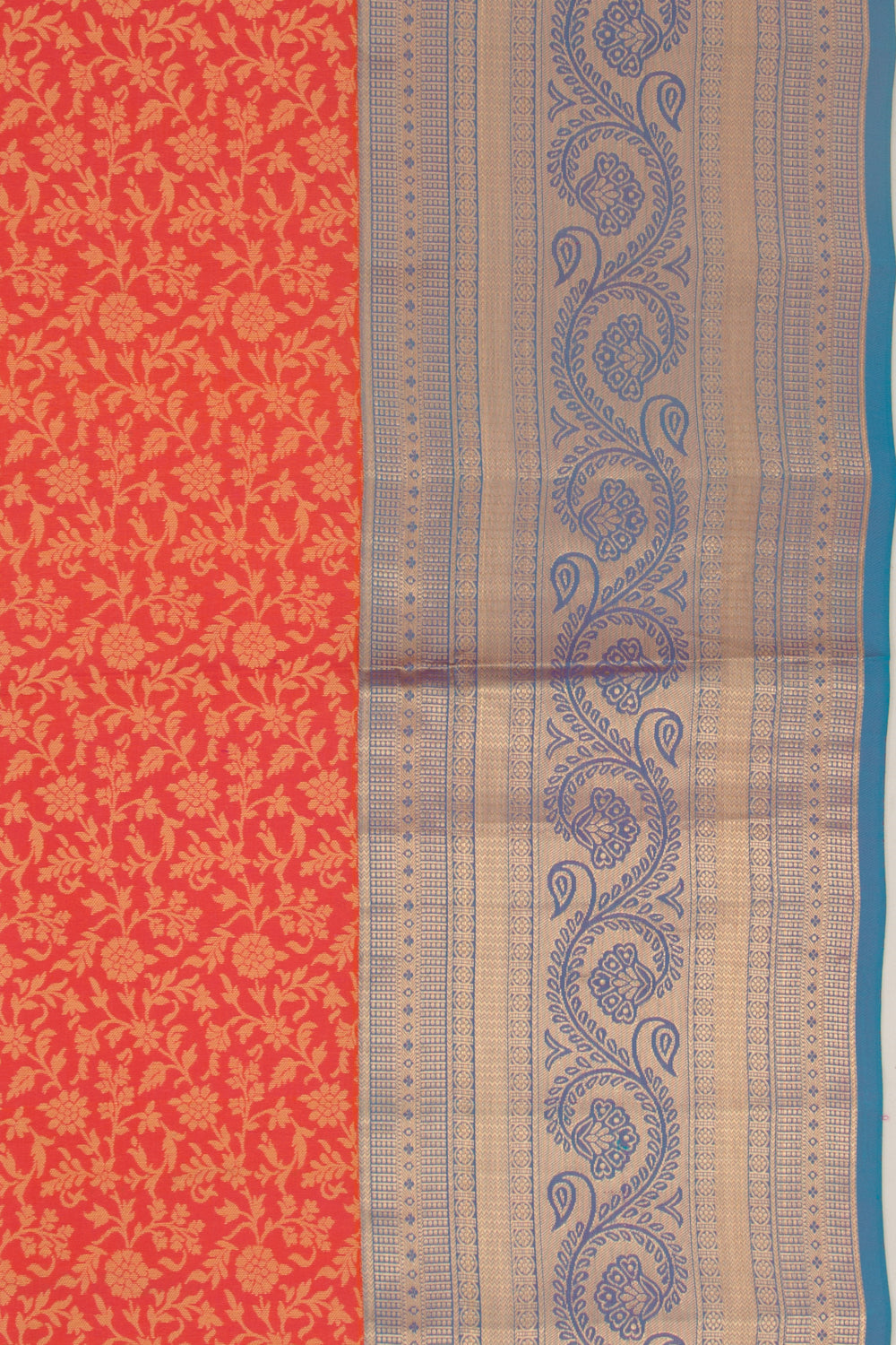 Taranga Kanchi Silk Brocade Orange Saree