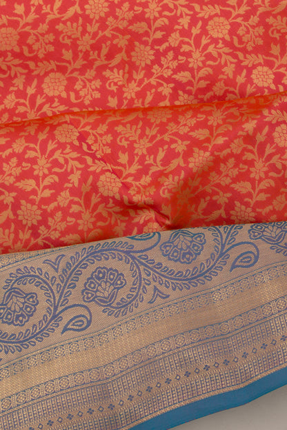 Taranga Kanchi Silk Brocade Orange Saree
