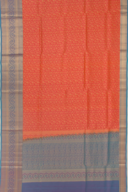Taranga Kanchi Silk Brocade Orange Saree