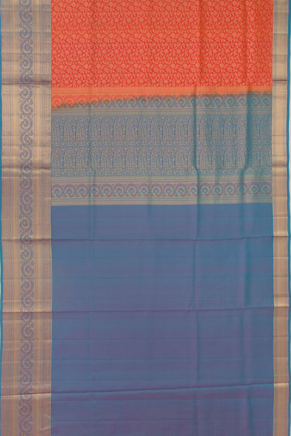 Taranga Kanchi Silk Brocade Orange Saree