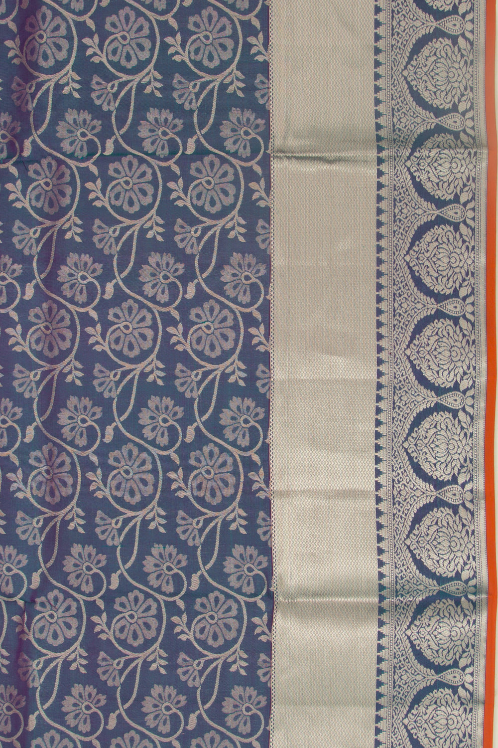 Taranga Kanchi Silk Jaal Dark Blue Saree