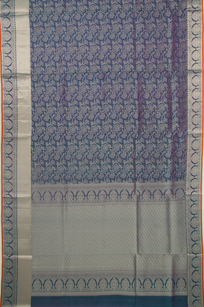 Taranga Kanchi Silk Jaal Dark Blue Saree