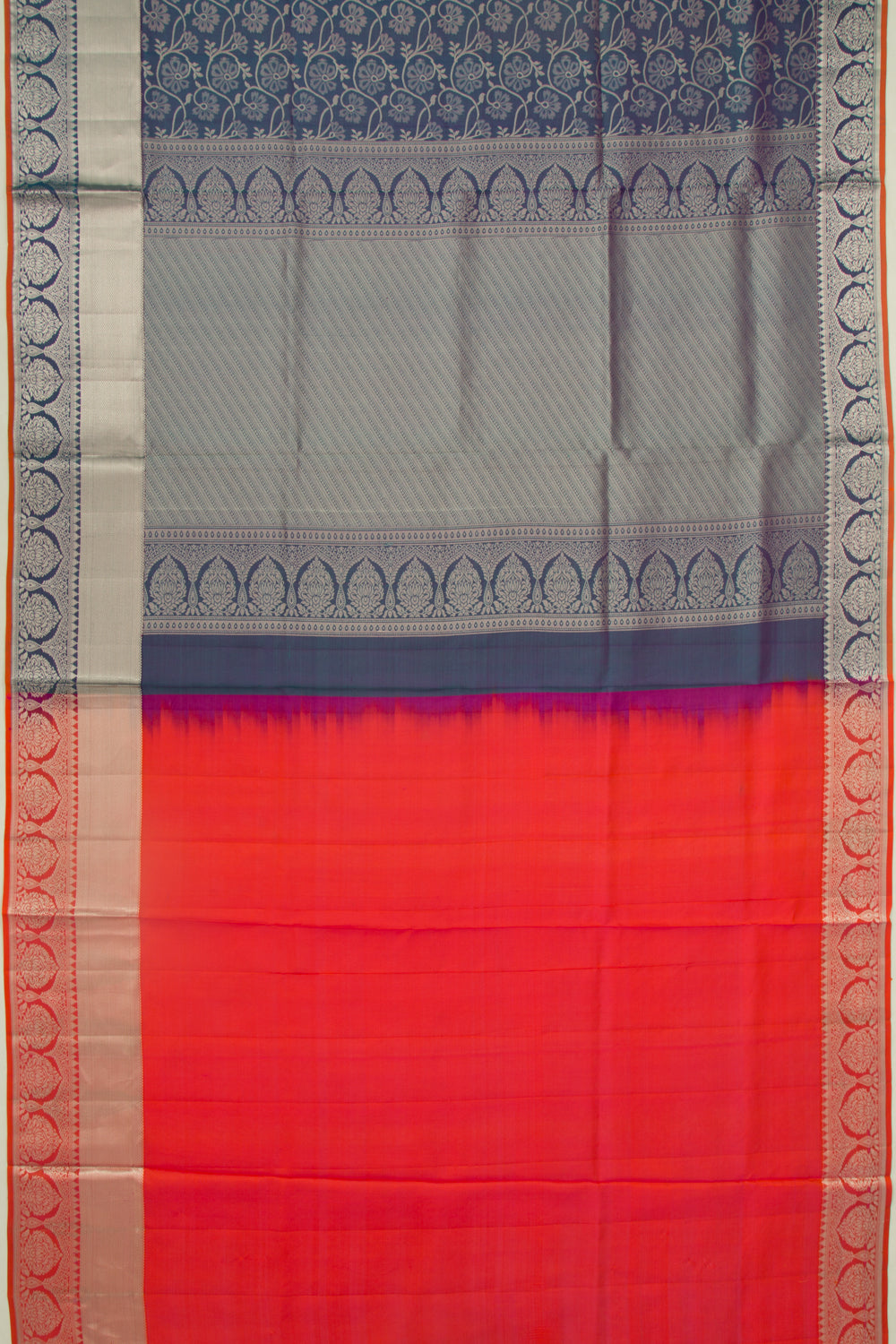 Taranga Kanchi Silk Jaal Dark Blue Saree