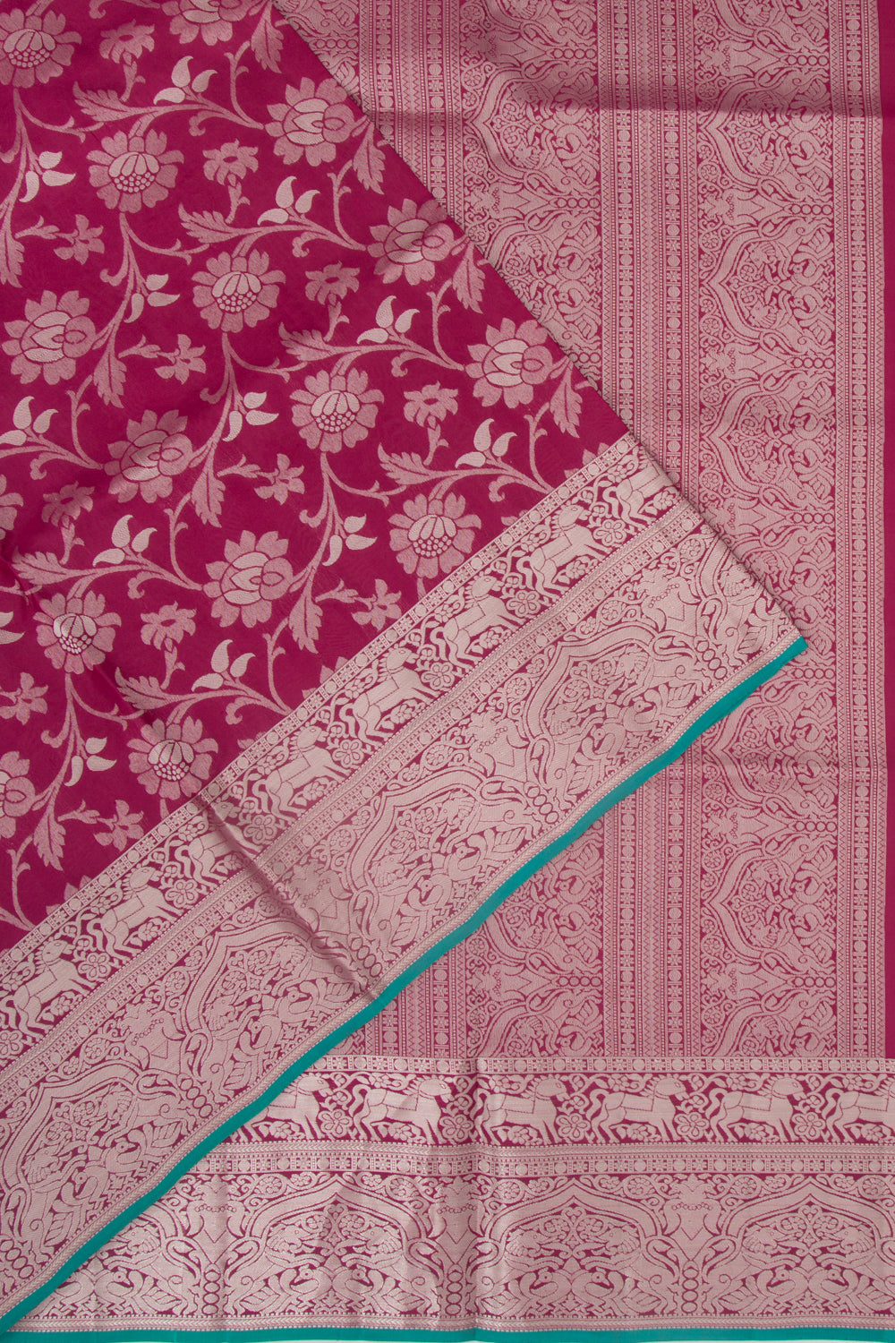 Taranga Kanchi Silk Jaal Maroon Saree