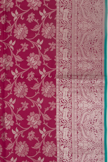 Taranga Kanchi Silk Jaal Maroon Saree