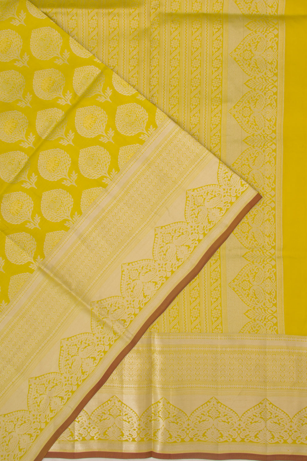 Taranga Kanchi Silk Butta Yellow Saree