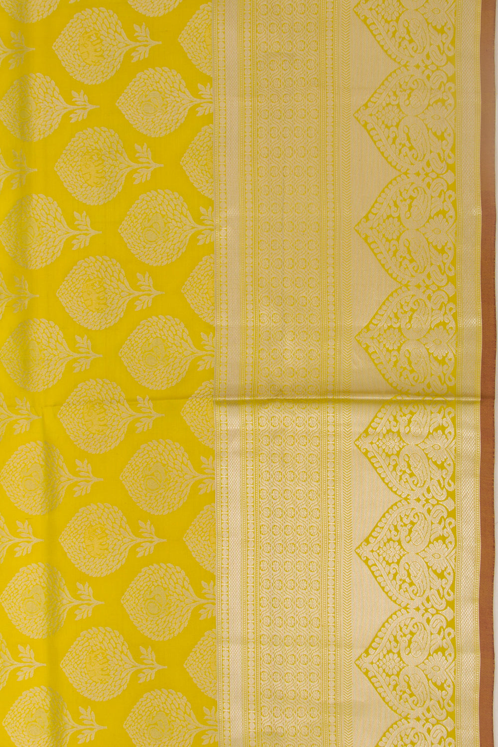 Taranga Kanchi Silk Butta Yellow Saree