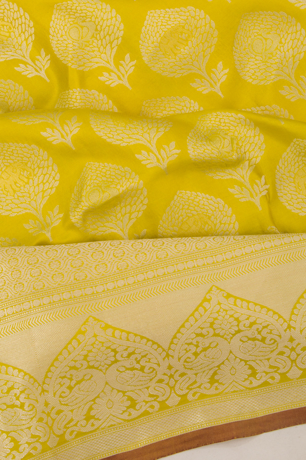 Taranga Kanchi Silk Butta Yellow Saree