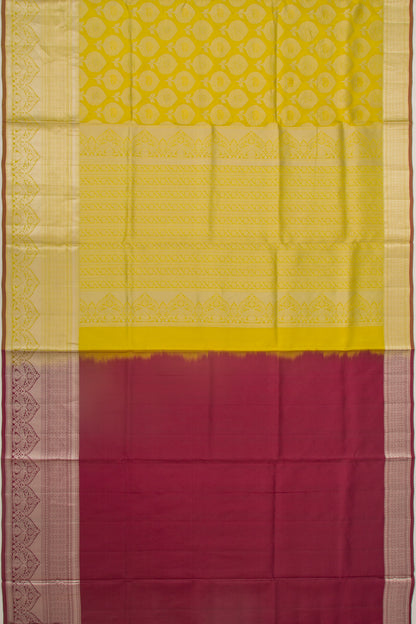 Taranga Kanchi Silk Butta Yellow Saree
