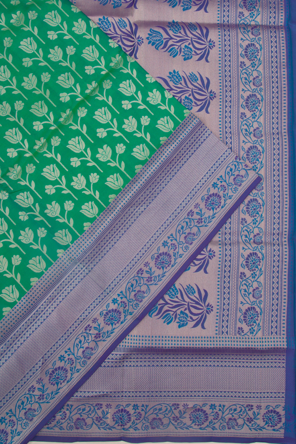 Taranga Kanchi Silk Brocade Green Saree