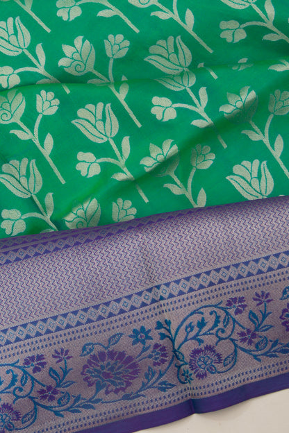 Taranga Kanchi Silk Brocade Green Saree
