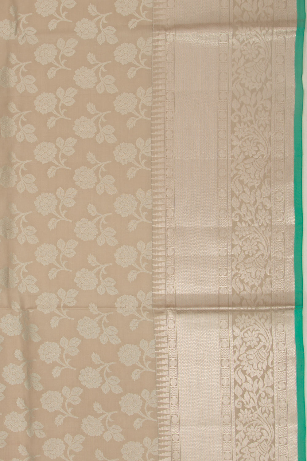 Taranga Kanchi Silk Brocade Cream Saree