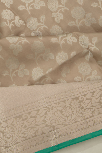 Taranga Kanchi Silk Brocade Cream Saree