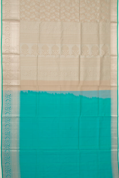 Taranga Kanchi Silk Brocade Cream Saree