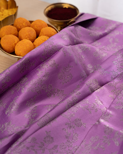 Kanchipuram Silk Antique Zari Lavender Saree