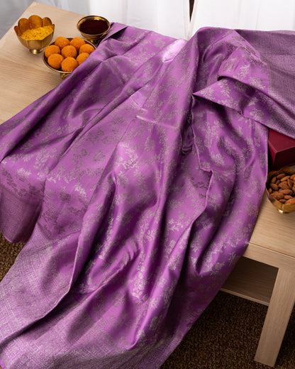 Kanchipuram Silk Antique Zari Lavender Saree
