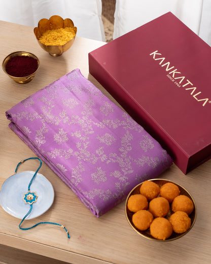Kanchipuram Silk Antique Zari Lavender Saree