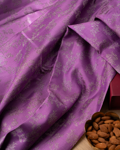 Kanchipuram Silk Antique Zari Lavender Saree