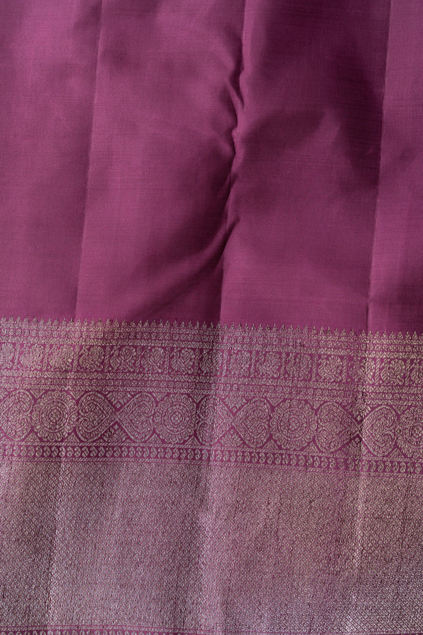 Taranga Kanchi Silk Antique Zari Jaal Purple Saree With Rakhi and Gift Box