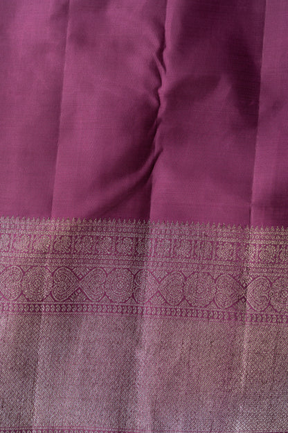 Taranga Kanchi Silk Antique Zari Jaal Purple Saree With Rakhi and Gift Box