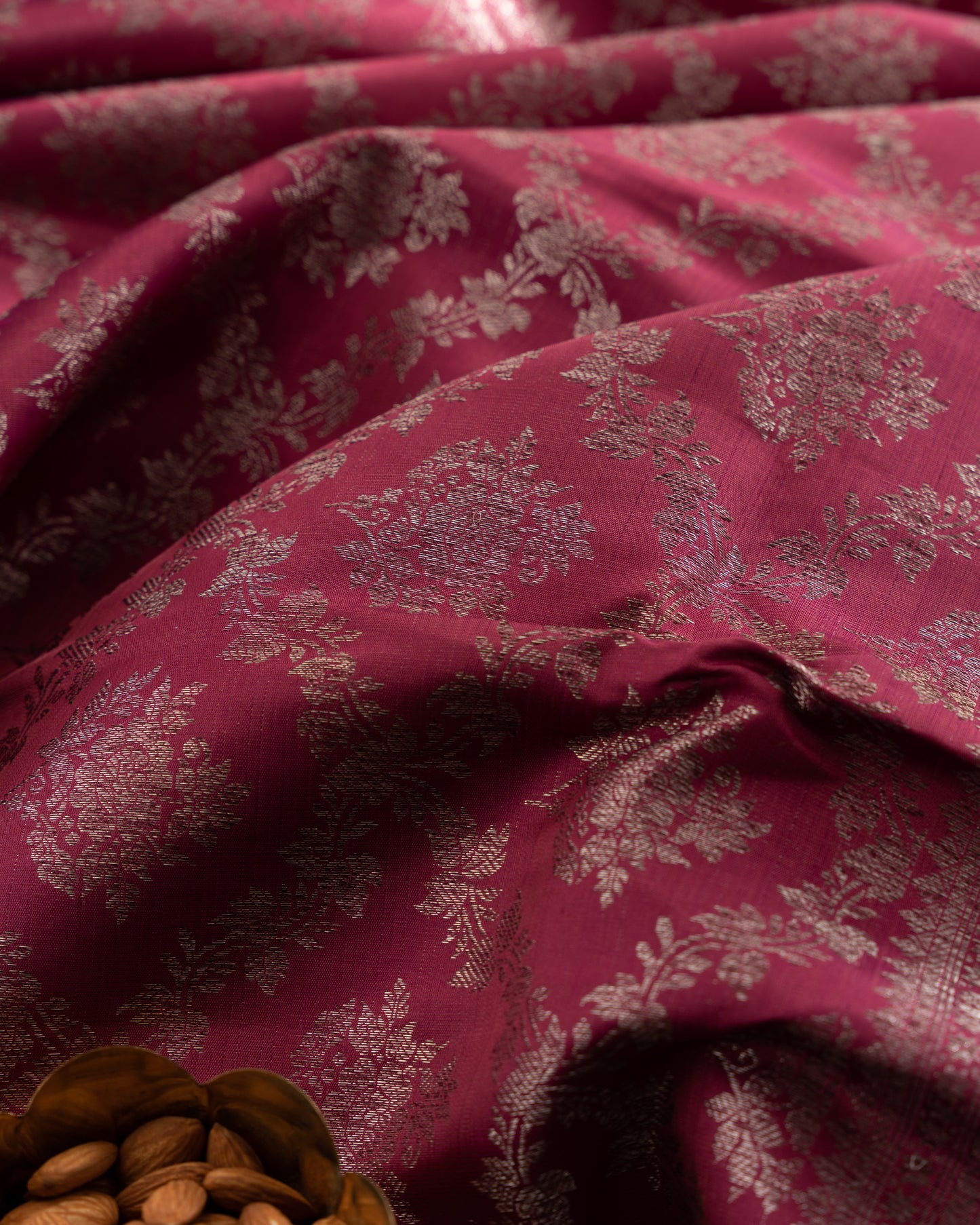 Taranga Kanchi Silk Antique Zari Jaal Purple Saree With Rakhi And Gift Box