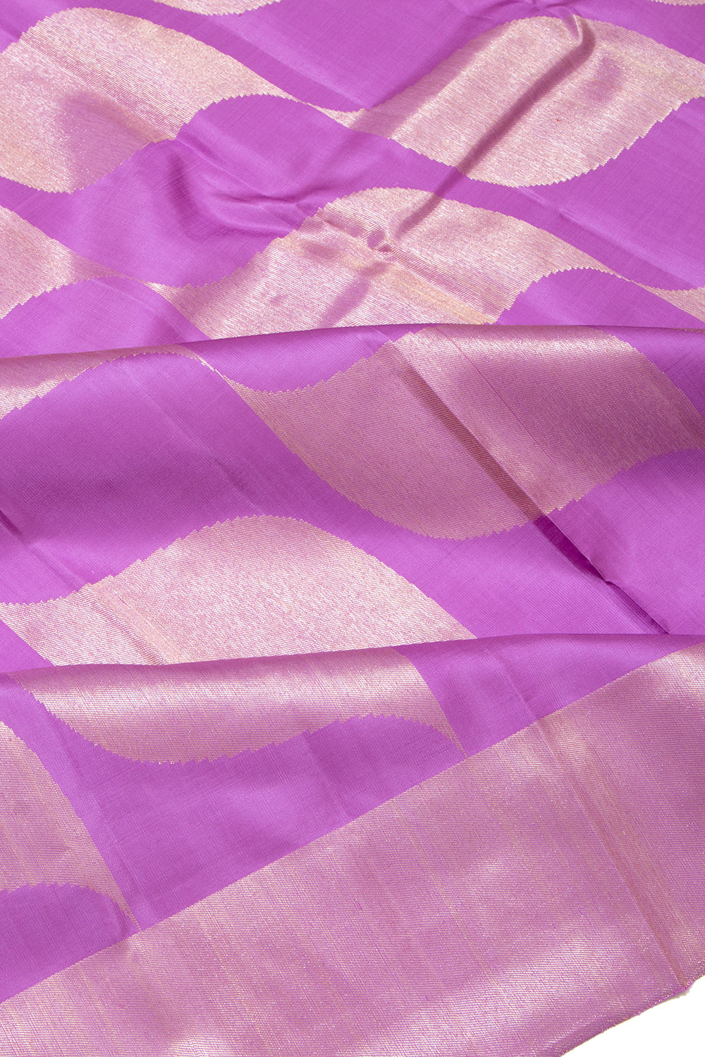 Kanchipuram Silk Brocade Lavender Saree
