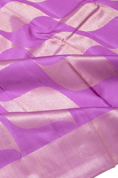 Kanchipuram Silk Brocade Lavender Saree