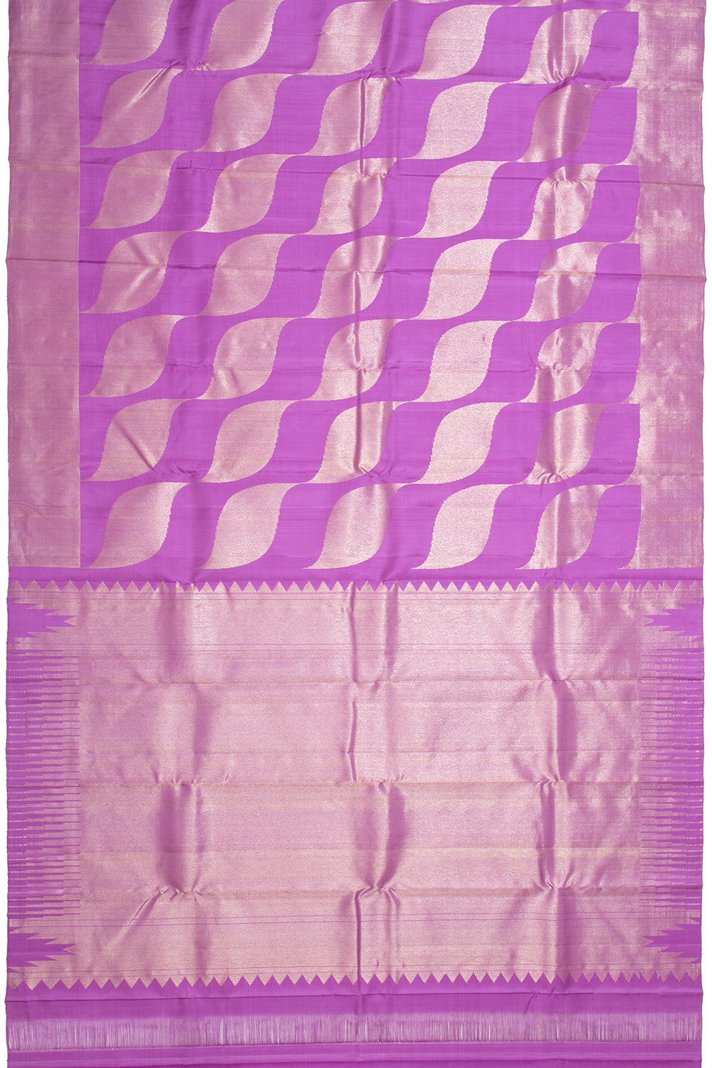 Kanchipuram Silk Brocade Lavender Saree
