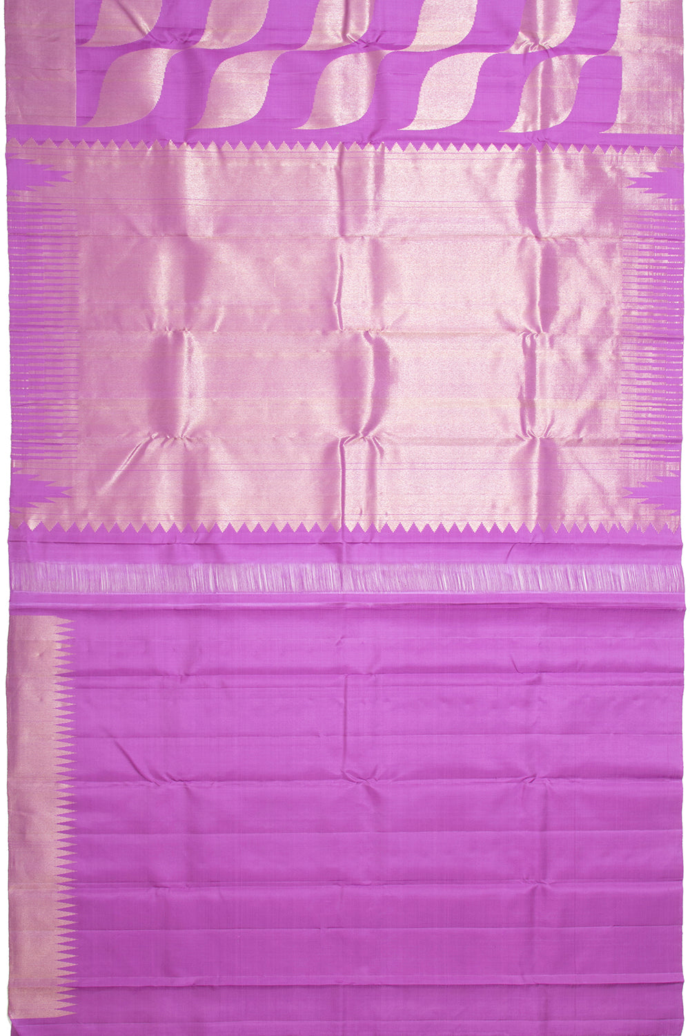 Kanchipuram Silk Brocade Lavender Saree