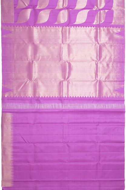 Kanchipuram Silk Brocade Lavender Saree