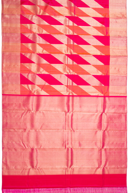 Kanchipuram Silk Brocade Red Saree