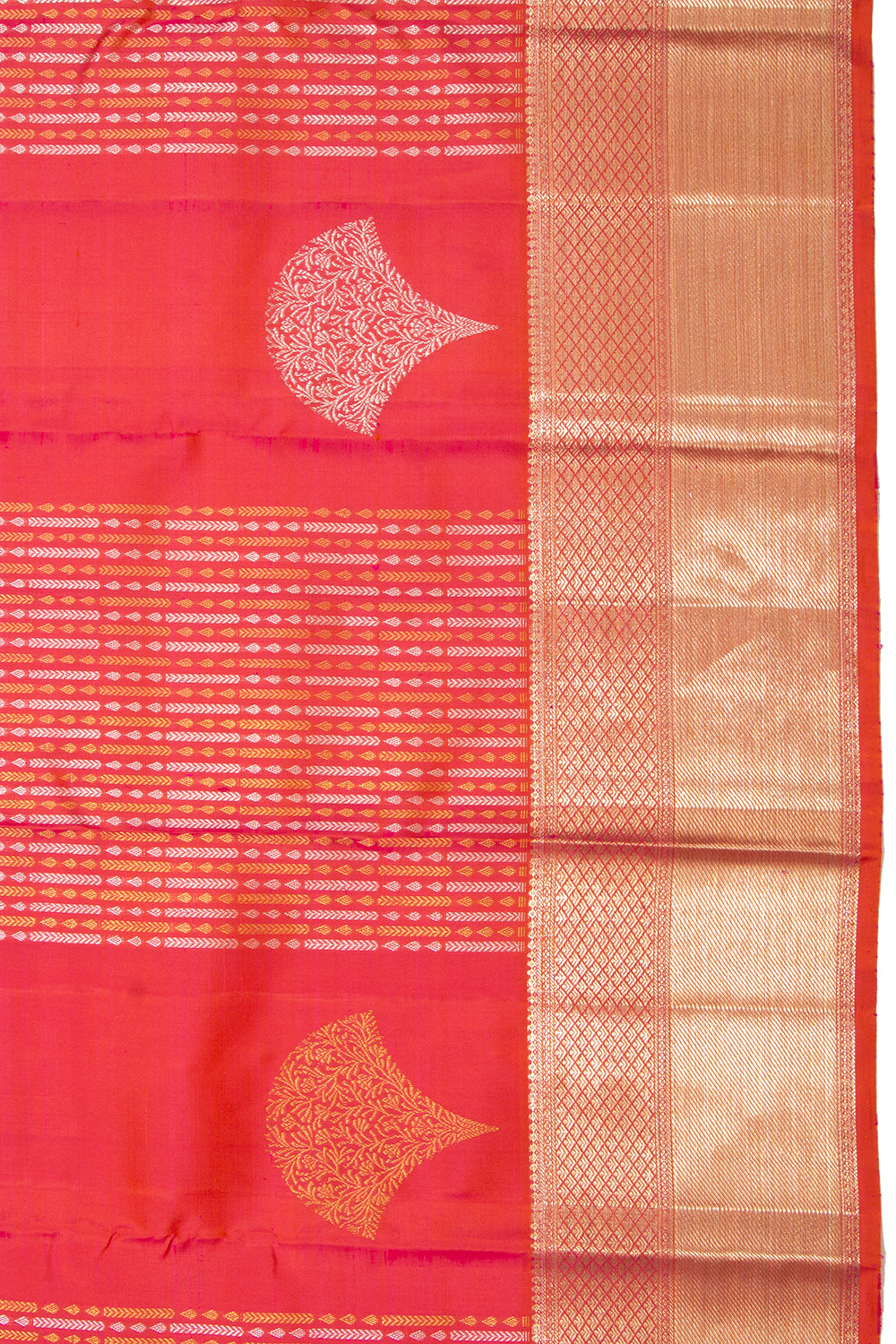 Kanchipuram Silk Brocade Red Saree