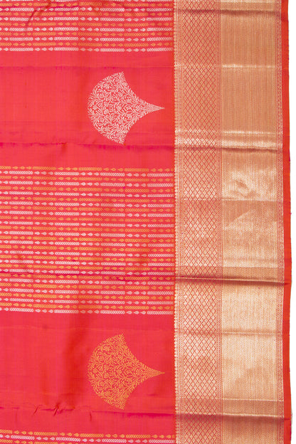 Kanchipuram Silk Brocade Red Saree