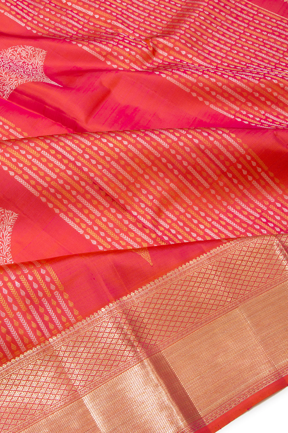Kanchipuram Silk Brocade Red Saree