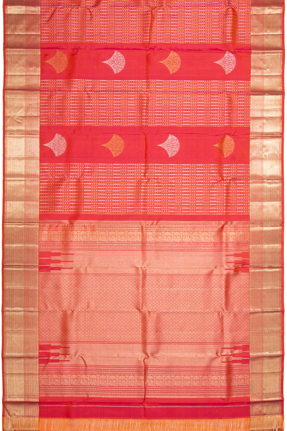 Kanchipuram Silk Brocade Red Saree