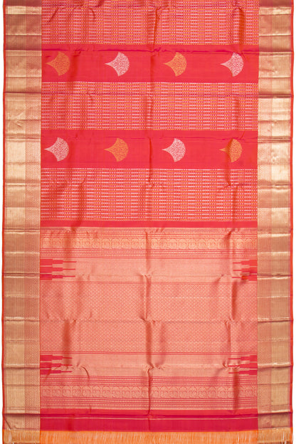 Kanchipuram Silk Brocade Red Saree