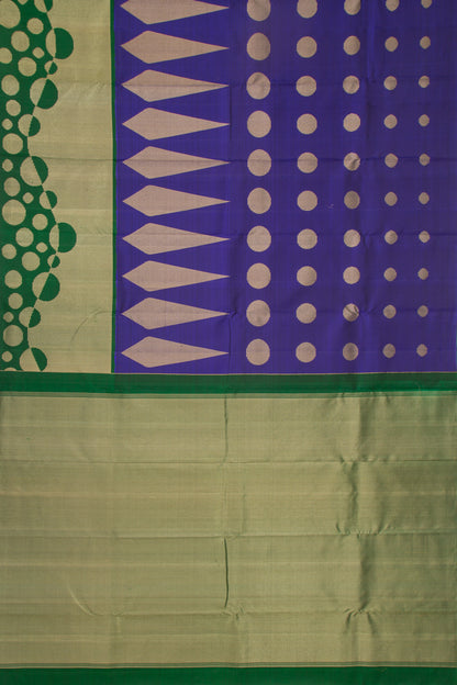 Kanchipuram Silk Butta Dark Blue Saree
