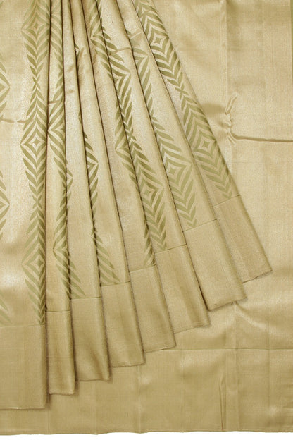 Kanchipuram Silk Tissue Brocade Mehendi Green Saree