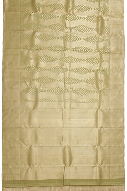 Kanchipuram Silk Tissue Brocade Mehendi Green Saree