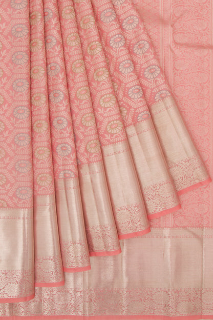 Taranga Kanchi Silk Brocade Baby Pink Saree