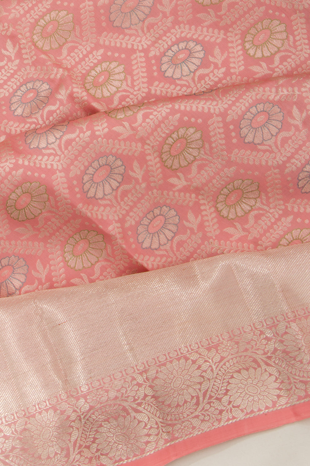 Taranga Kanchi Silk Brocade Baby Pink Saree