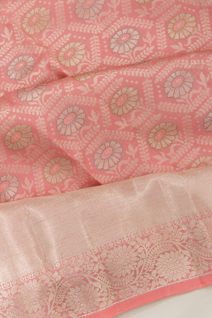 Taranga Kanchi Silk Brocade Baby Pink Saree