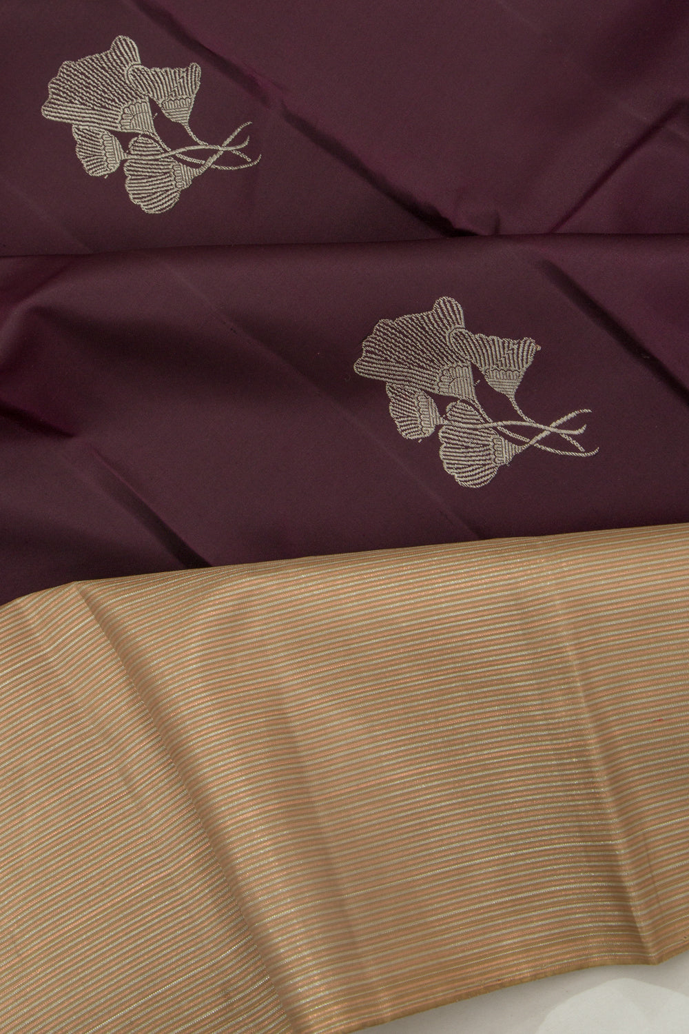 Taranga Kanchi Silk Butta Brown Saree