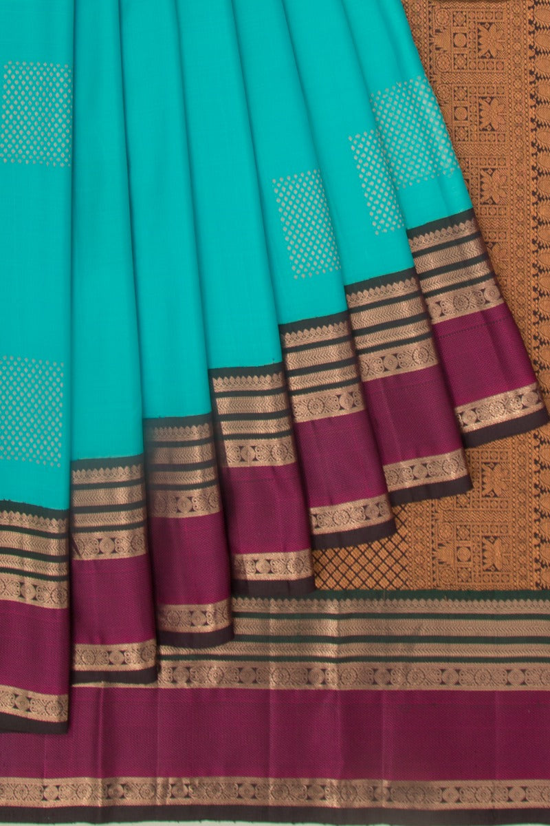 Kanchipuram Silk Butta Sky Blue Saree