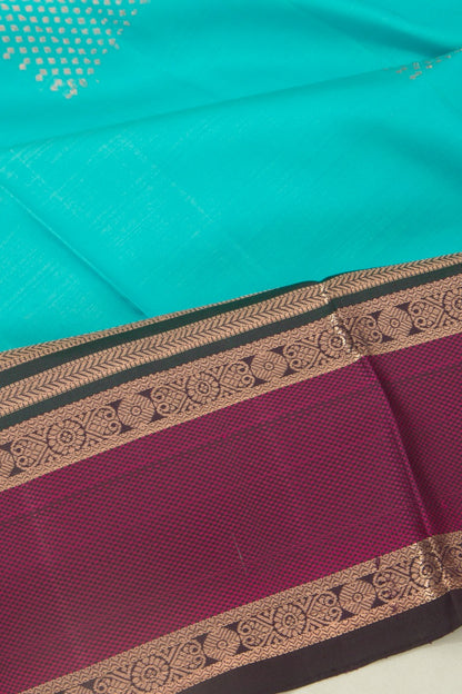 Kanchipuram Silk Butta Sky Blue Saree