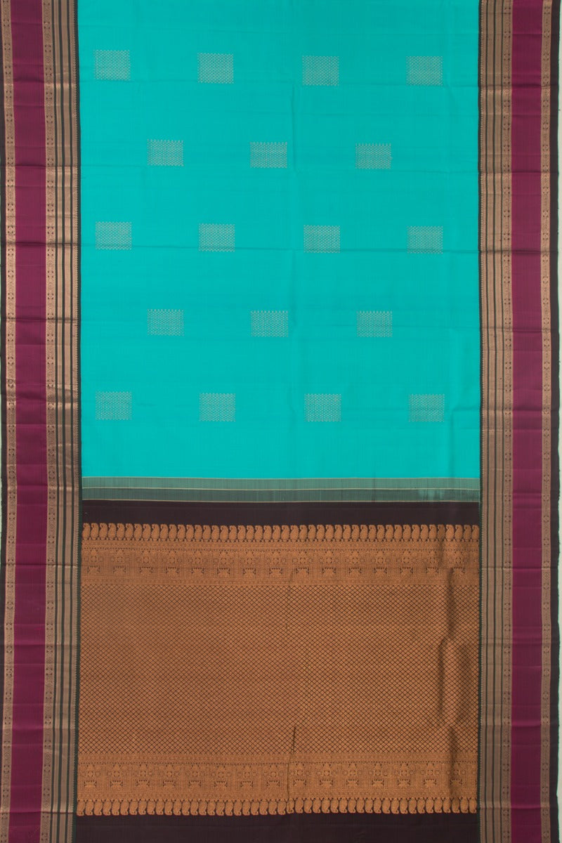 Kanchipuram Silk Butta Sky Blue Saree