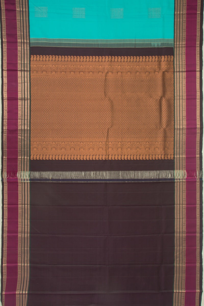 Kanchipuram Silk Butta Sky Blue Saree