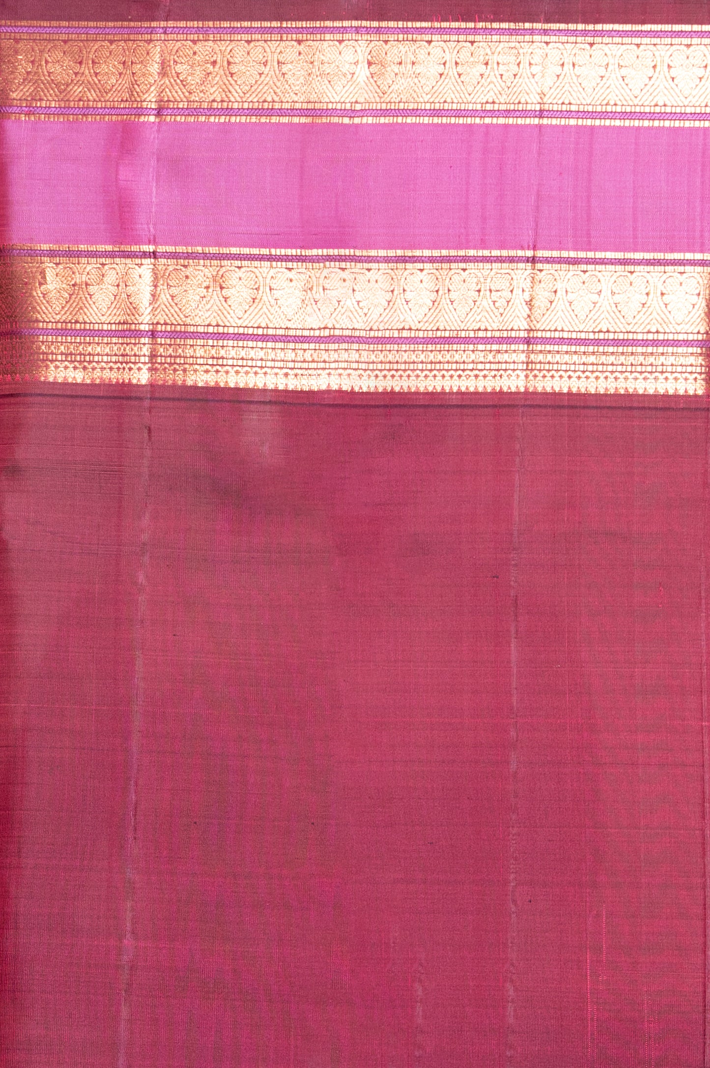 Kanchipuram Silk Checks Peach Saree