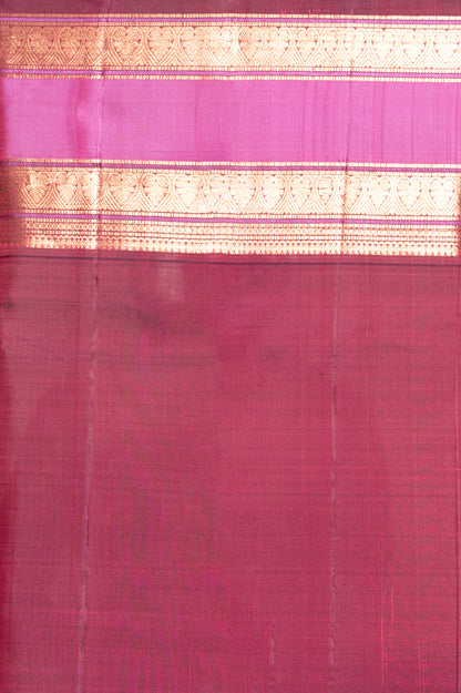Kanchipuram Silk Checks Peach Saree