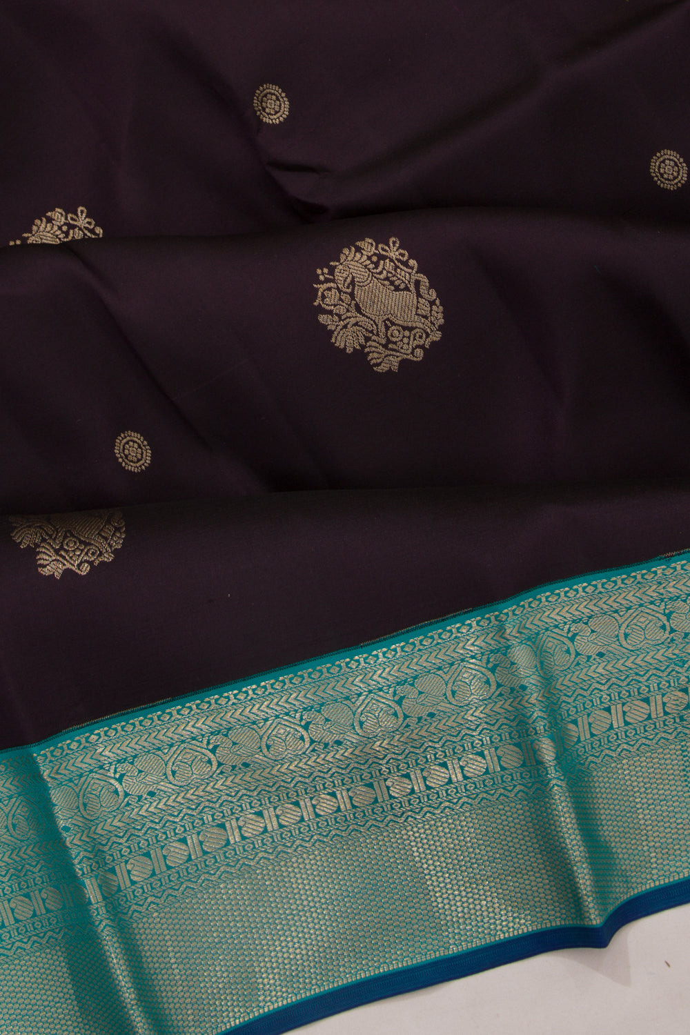 Taranga Kanchi Silk Butta Dark Blue Saree